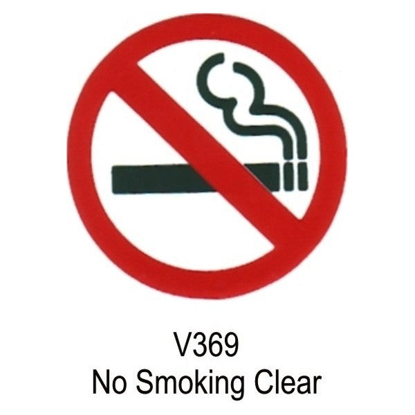 Outdoor Vinyl Sticker - Transparent - No Smoking Symbol