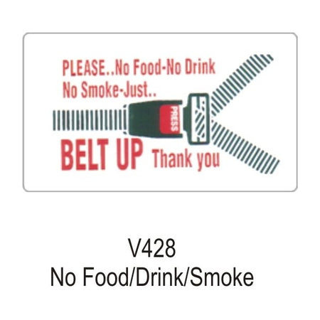Outdoor Vinyl Sticker - White - No Food/Drink/Smoking