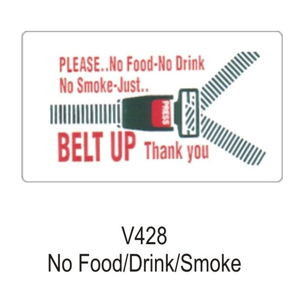 Outdoor Vinyl Sticker - White - No Food/Drink/Smoking