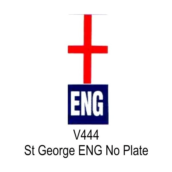 Outdoor Vinyl Sticker - White - Eng & St. George Flag