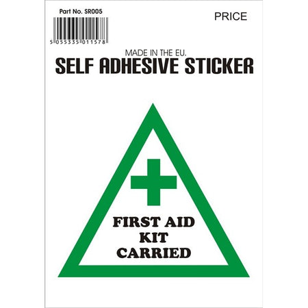 Outdoor Vinyl Sticker - White - First Aid Kit On Board