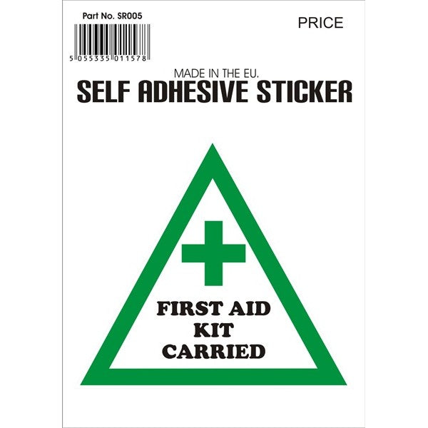 Outdoor Vinyl Sticker - White - First Aid Kit On Board