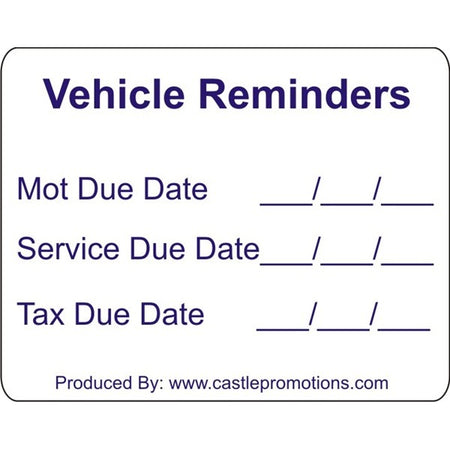 Outdoor Vinyl Sticker - White - Mot Reminder