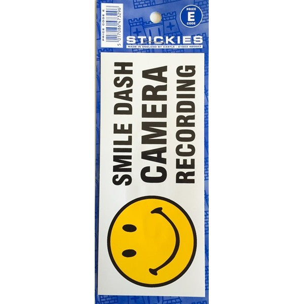 Outdoor Vinyl Sticker - Blue - Smile Dash Camera Recording