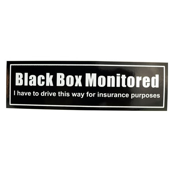 Self Adhesive Sticker - Black Box Monitored - Rectangle Sticker