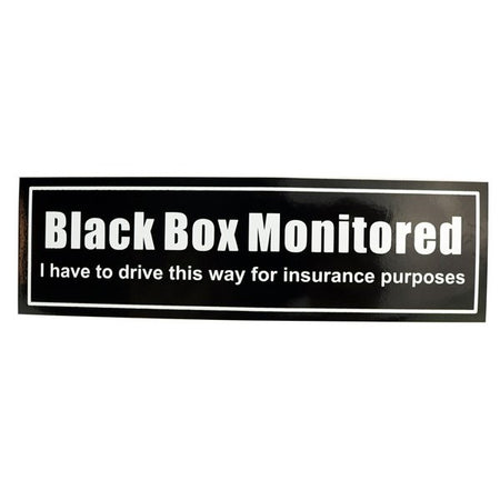 Self Adhesive Sticker - Black Box Monitored - Rectangle Sticker