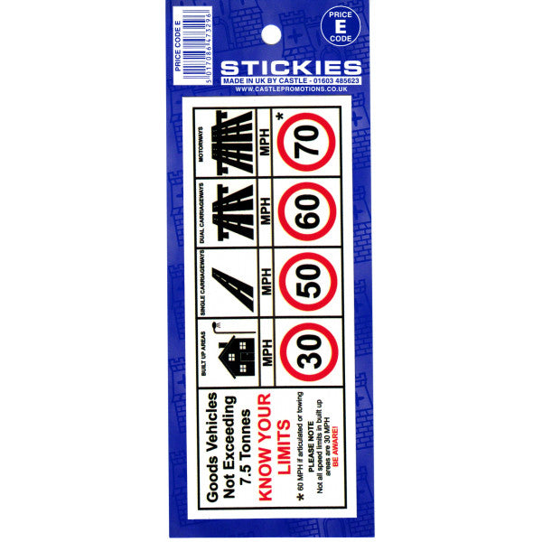 Vehicle speed limit sign