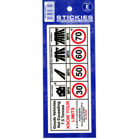 Vehicle speed limit sign