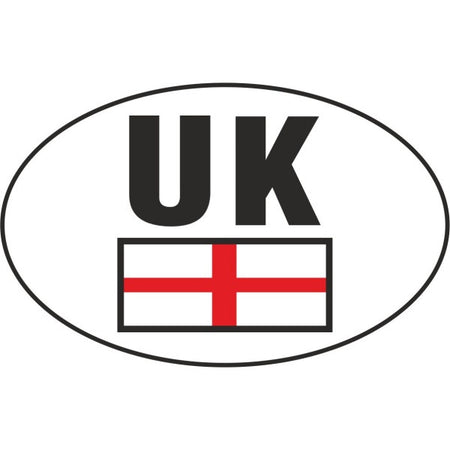 Uk St George Small Oval Sticker