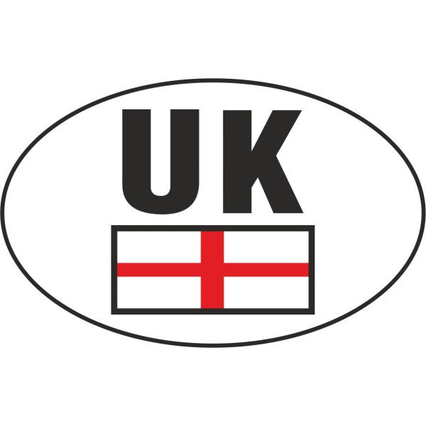 Uk St George Small Oval Sticker