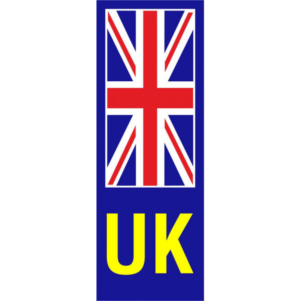 Uk Union Jack No Plate Yellow Sticker