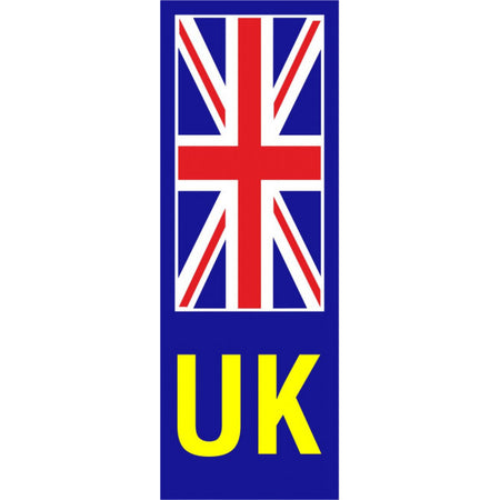 Uk Union Jack No Plate Yellow Sticker