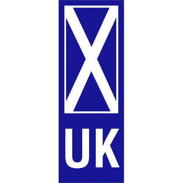 Scottish Uk No. Plate Sticker
