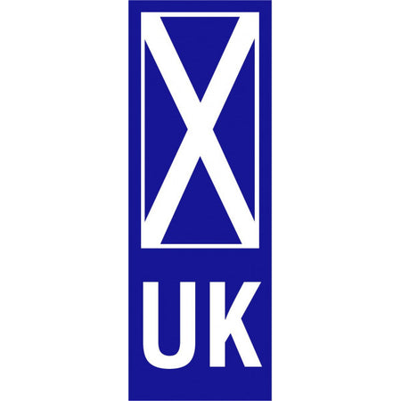 Scottish Uk No. Plate Sticker