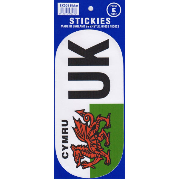 Uk Welsh Dragon (Cymru) Ob-Round Stikcer