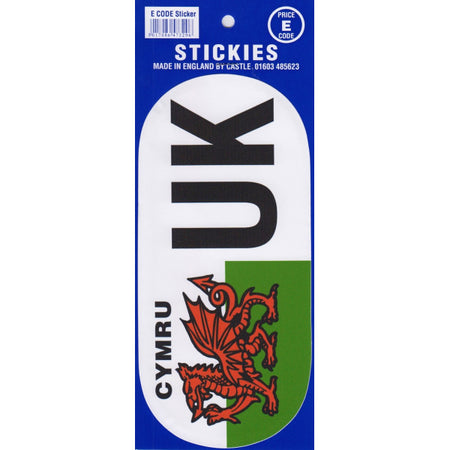 Uk Welsh Dragon (Cymru) Ob-Round Stikcer