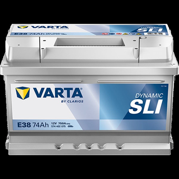 Varta E38 Battery - 74Ah - 750CCA