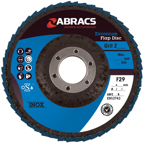 ABRACS Flap Disc Zirconium 100x16mm P40