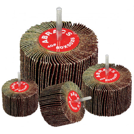 ABRACS Flap Wheels 6mm shaft 40x30mm P40