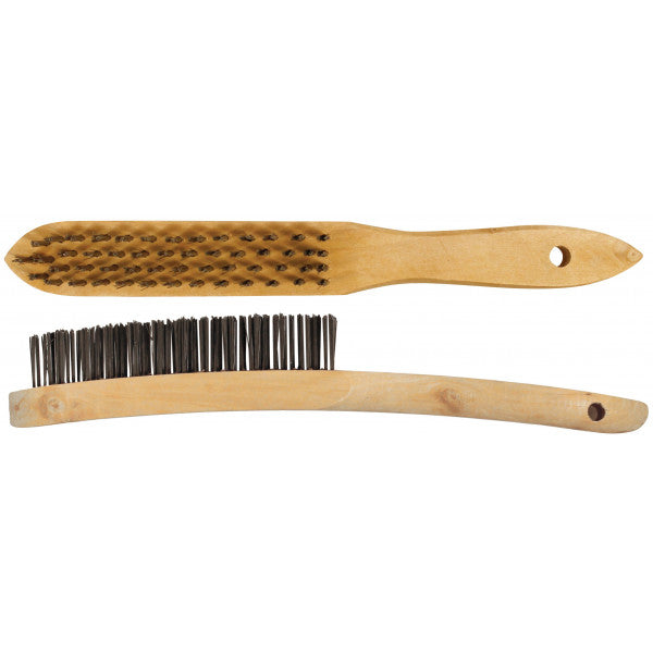 ABRACS Wire Scratch Brushes Wooden 2-row