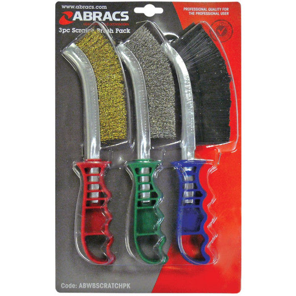 ABRACS Scratch Brush Pack 3pc