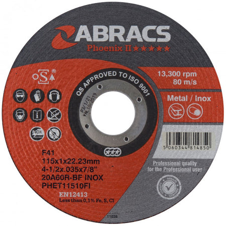 ABRACS Phoenix Extra Thin Flat Cutting Disc 230 x 1.8 x 22mm