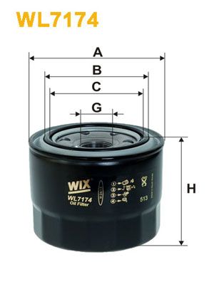 WIX WL7174 Oil Filter - 1