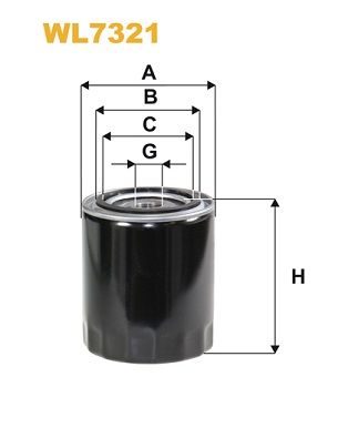 WIX WL7321 Oil Filter - 1