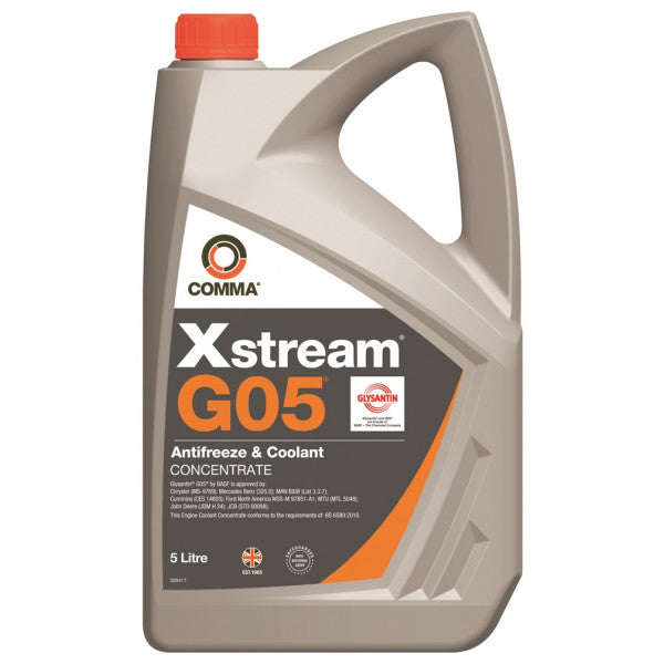 Comma Xstream G05 Heavy Duty Antifreeze & Coolant - Concentrated - 5 Litre