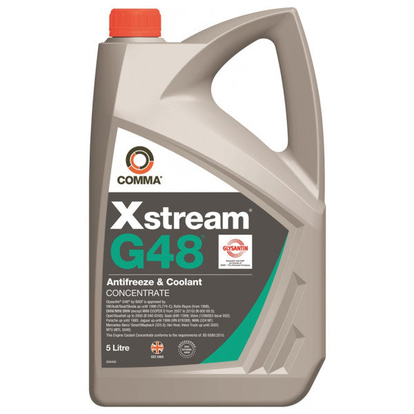 Comma Xstream G48 Antifreeze & Coolant - Concentrated - 5 Litre