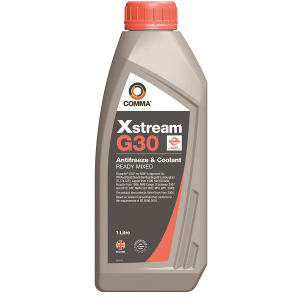 Comma Xstream G30 Antifreeze & Coolant - Ready To Use - 1 Litre