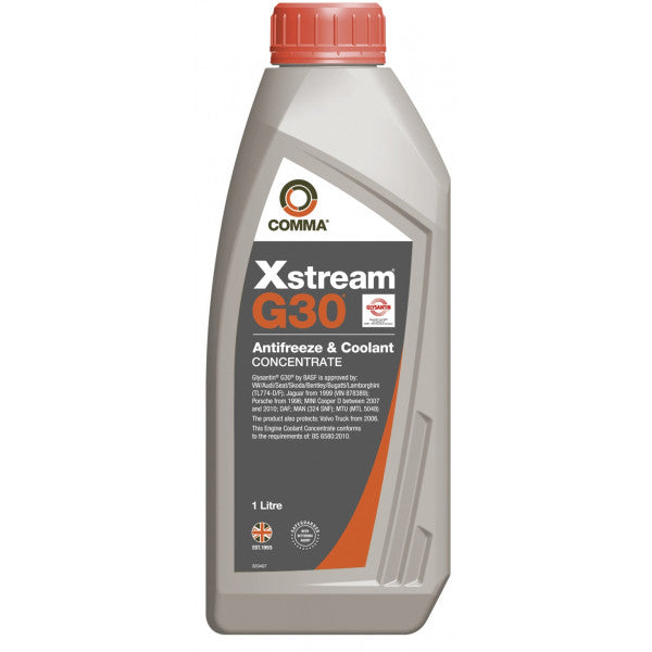 Comma Xstream G30 Antifreeze & Coolant - Concentrated - 1 Litre