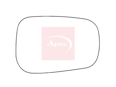 APEC Replacement Stick-On Standard Vehicle Mirror Glass LHS