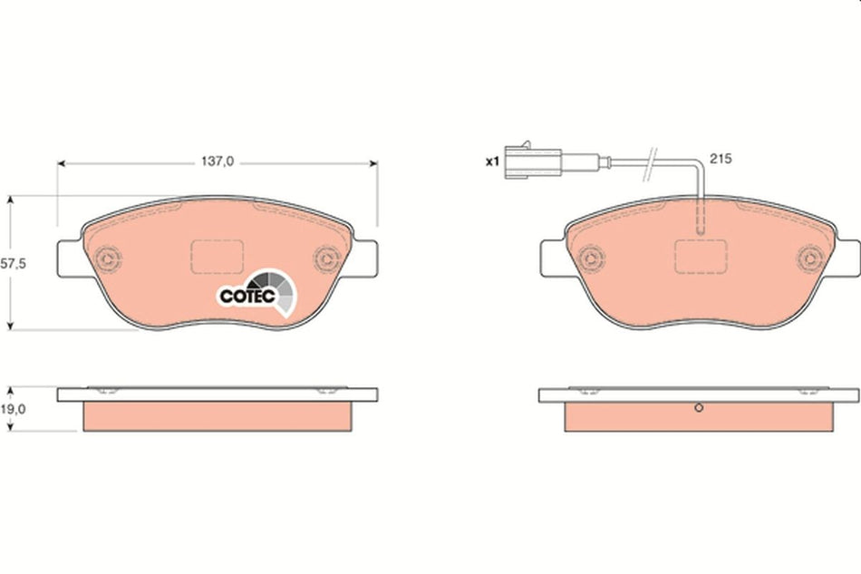 Brake Pad Set, disc brake - GDB1655
