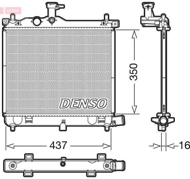 Radiator, engine cooling - DRM41009