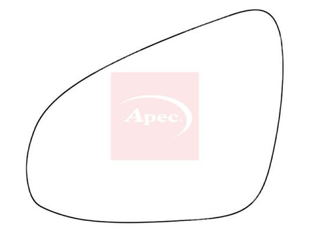 APEC Replacement Stick-On Standard Vehicle Mirror Glass LHS