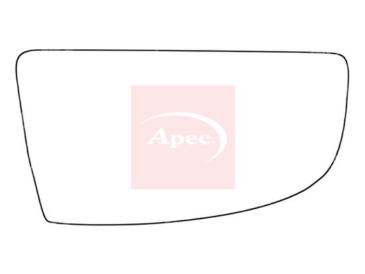 APEC Replacement Stick-On Wide Angle Vehicle Mirror Glass RHS