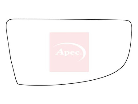 APEC Replacement Stick-On Wide Angle Vehicle Mirror Glass RHS