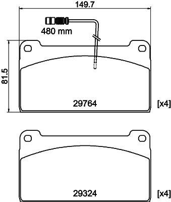 Brake Pad Set, disc brake - 2976402