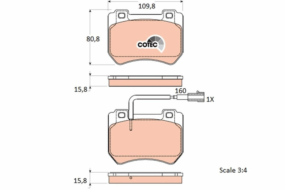 Brake Pad Set, disc brake - GDB1904
