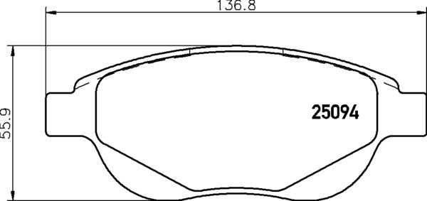 Brake Pad Set, disc brake - P 61 137