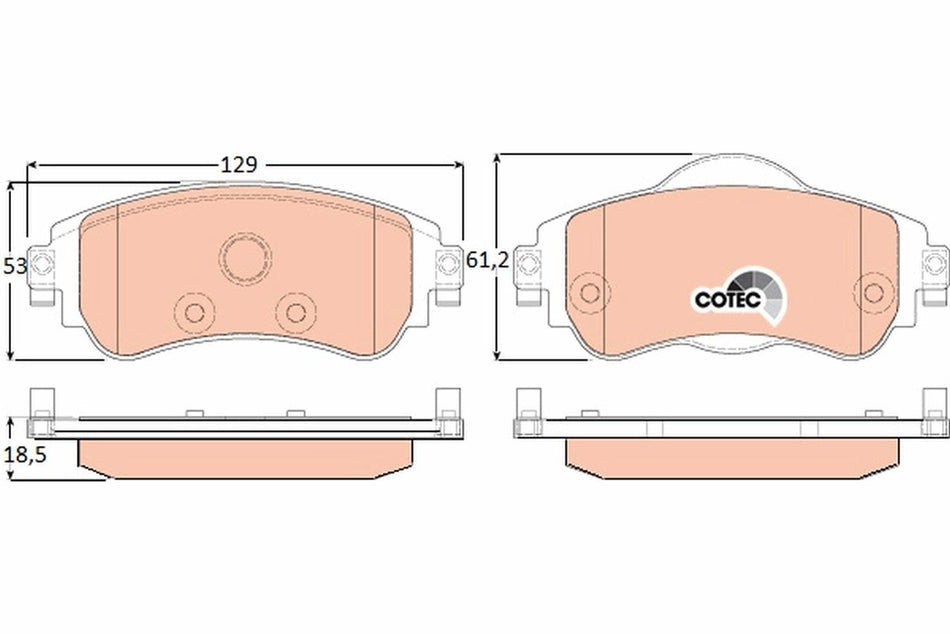 Brake Pad Set, disc brake - GDB1917