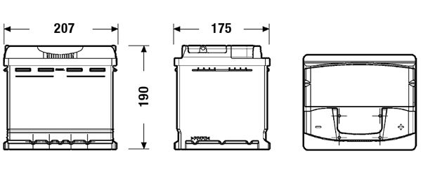 Exide Conventional Battery  - 12 V - 53Ah - 540CCA