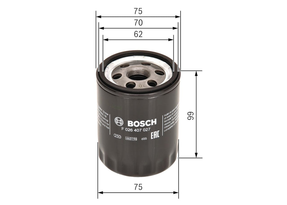 Oil Filter - F 026 407 027