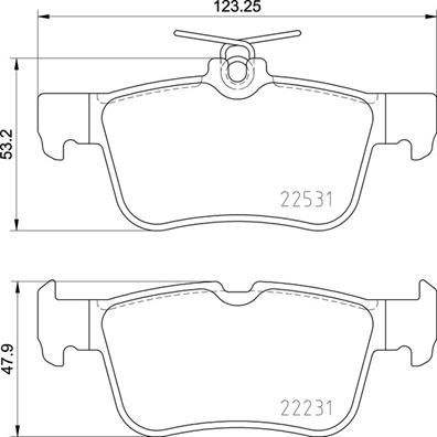 Brake Pad Set, disc brake - P 24 175