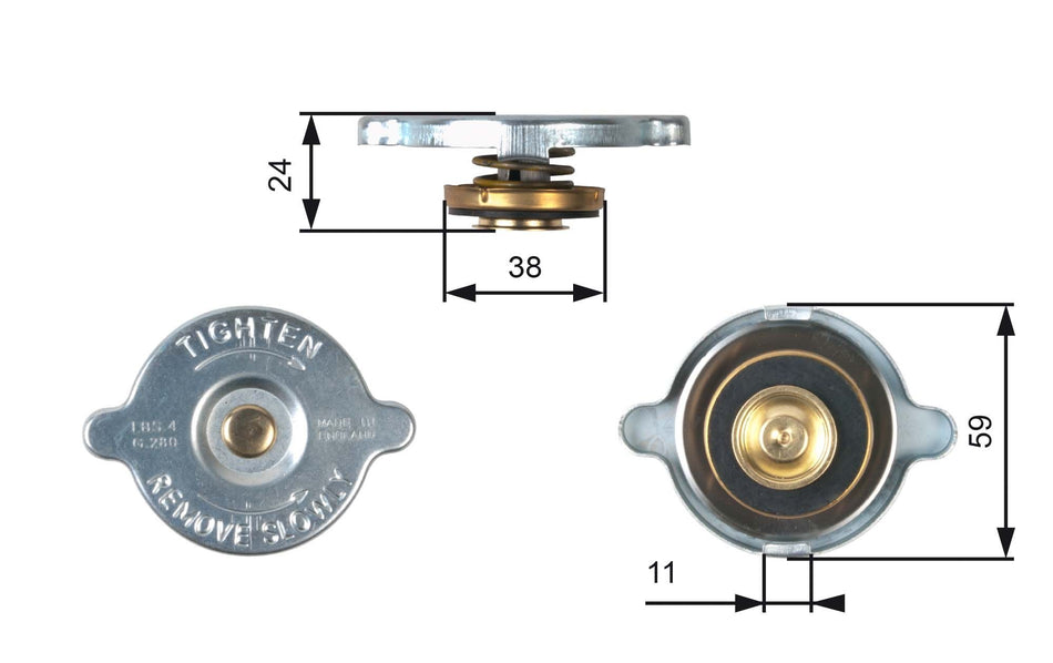 Cap, radiator - RC106