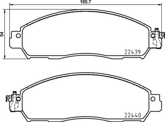 Brake Pad Set, disc brake - P 56 120