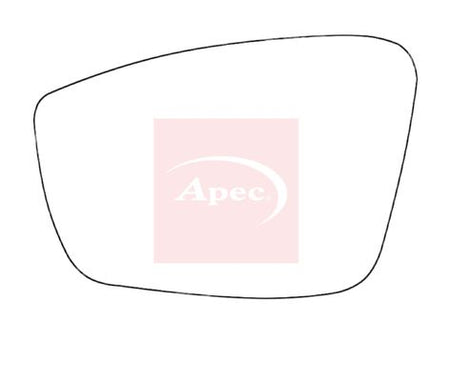 APEC Replacement Stick-On Standard Vehicle Mirror Glass LHS