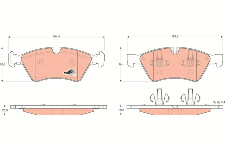 Brake Pad Set, disc brake - GDB1642
