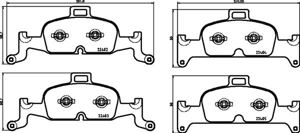 Brake Pad Set, disc brake - P 85 164